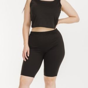 Black on black 2 piece Set (Plus Size)